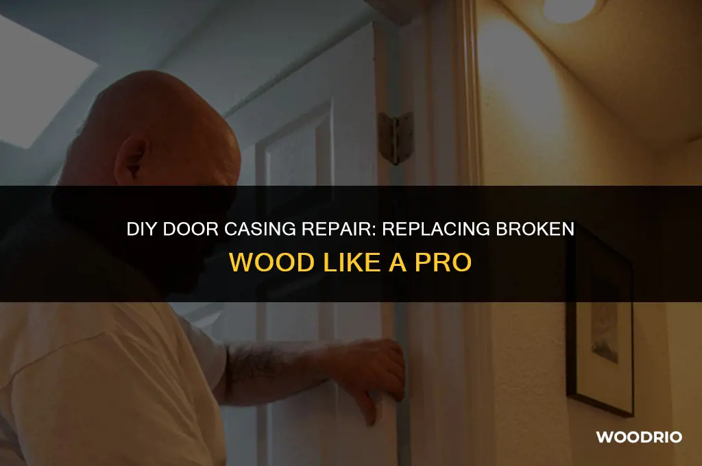 how do you replace broke wood on a door casing