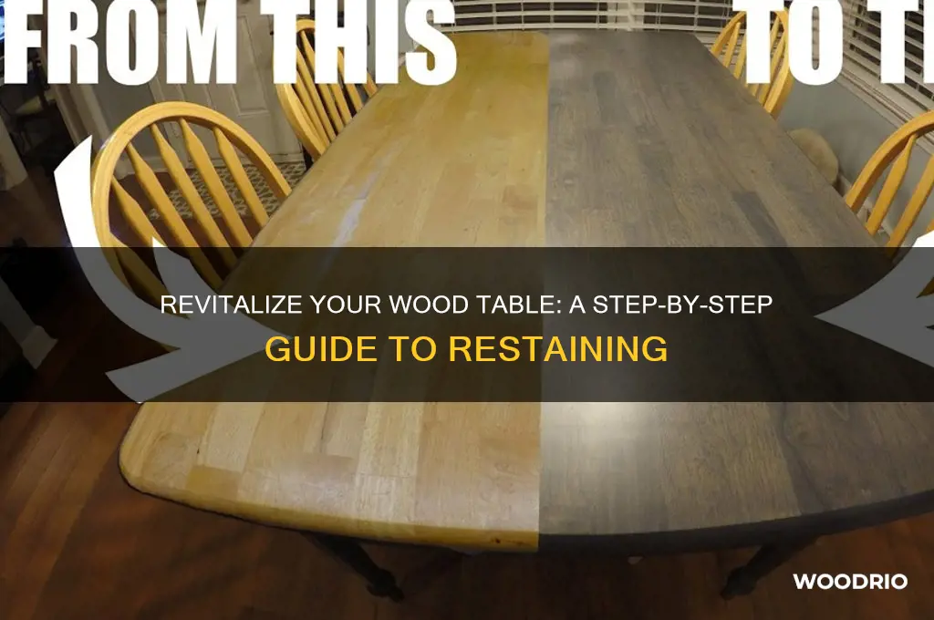 how do you restain a wood table