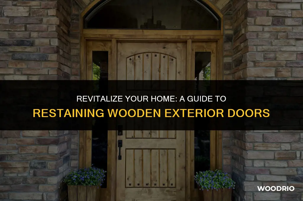 how do you restain a wooden exteriot door