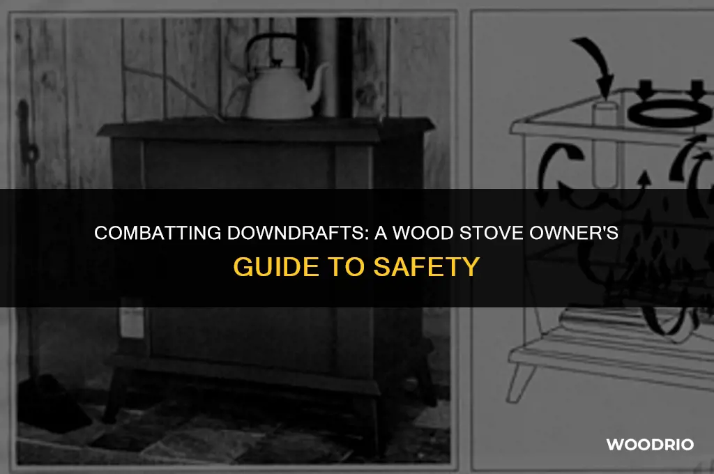 how do you stop a downdraft in a wood stove