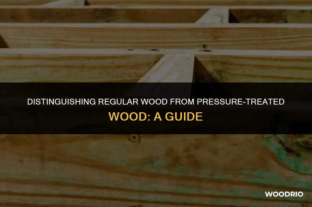 how do you tell regular wood from pressurized treated wood
