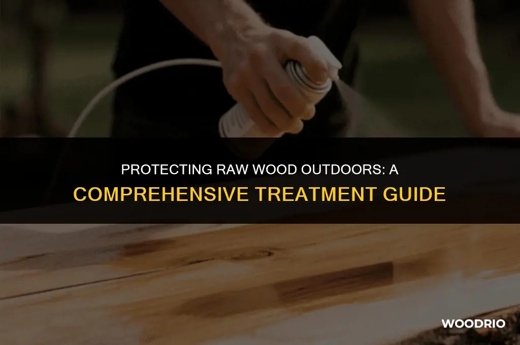 how do you treat raw wood outside