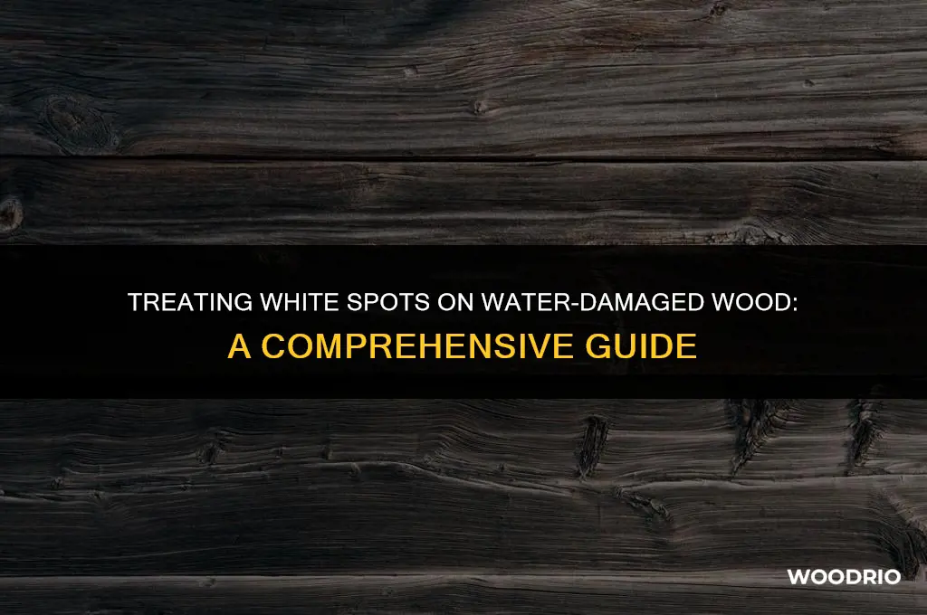 how do you treat white spots on water damaged wood