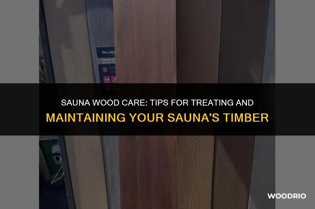 how do you treat wood in a sauna
