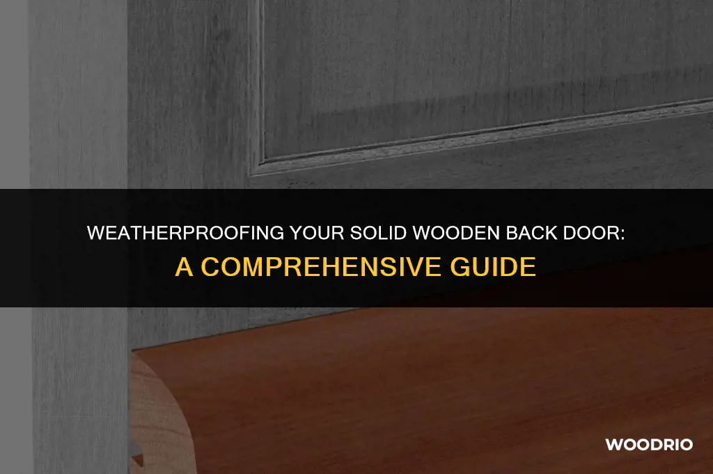 how do you weatherstrip an old solid wooden back door
