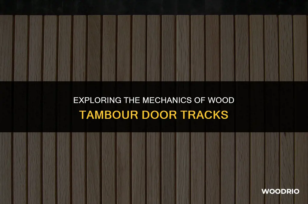 how does a wood tambour door track work