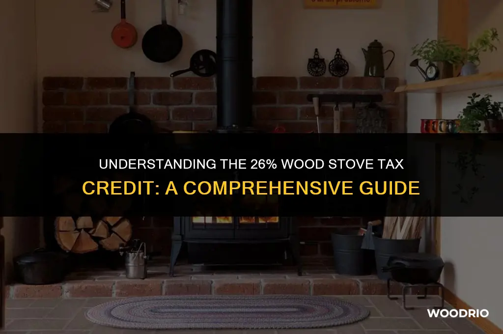 how does the 26 wood stove tax credit work