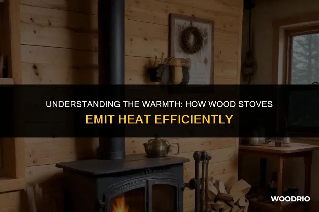 how does wood stove emit heat