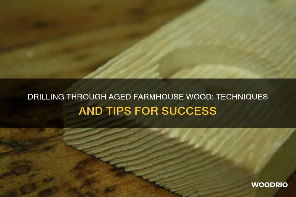 how drill through old farm house wood