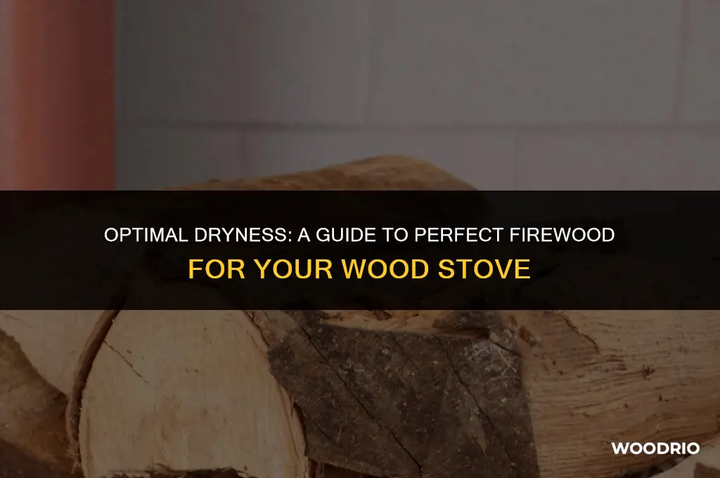 how dry should firewood be for wood stove