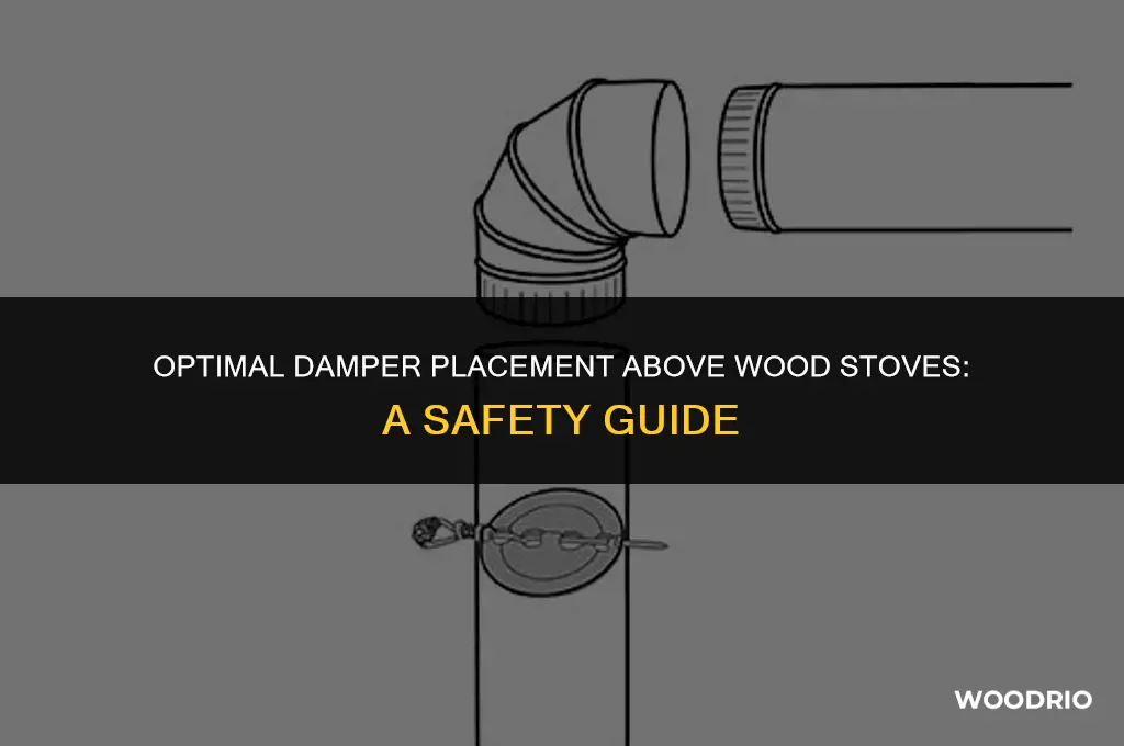 how far above wood stove should damper be