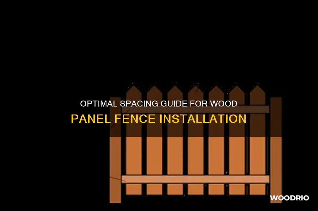how far apart for wood panels fence