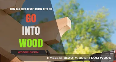 Optimal Fence Screw Depth: How Far Should It Penetrate Wood?