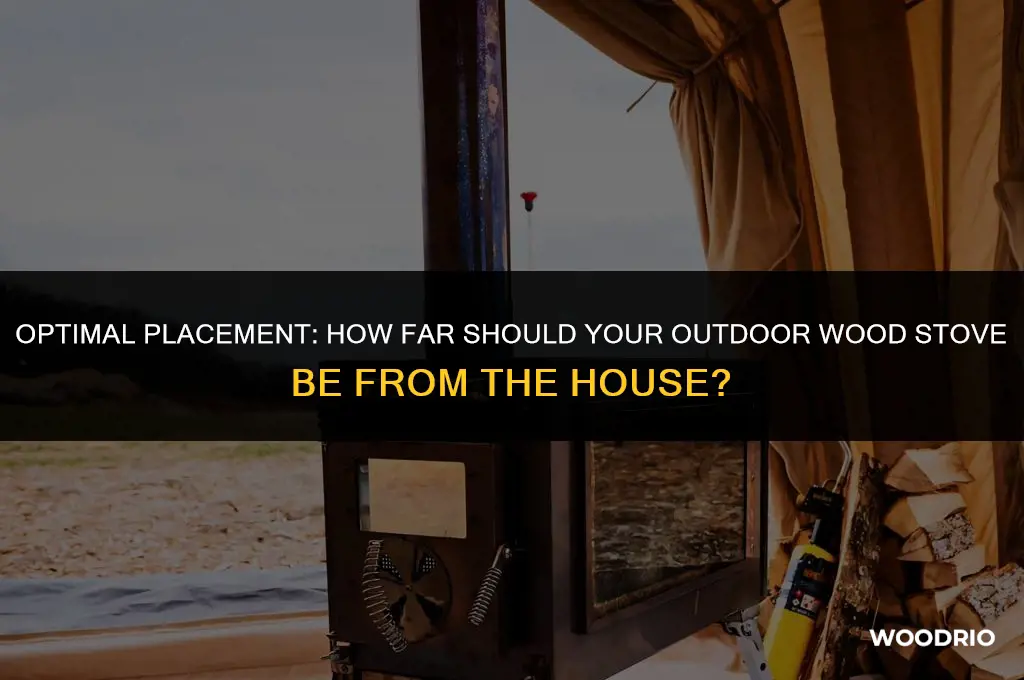 how far from house outdoor wood stove