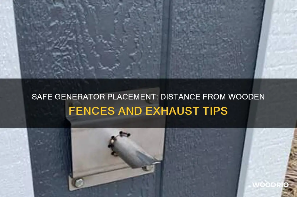 how far from wooden fence portble generator exhaust
