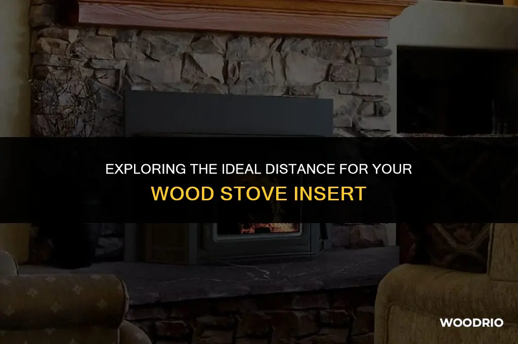 how far out for wood stove insert