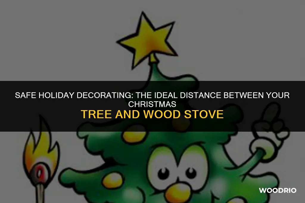 how far should christmas tree be from wood stove