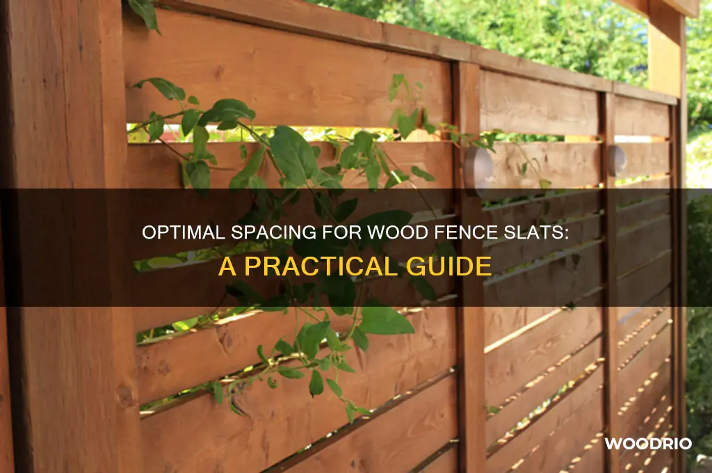 how far should wood fence slats be spaced