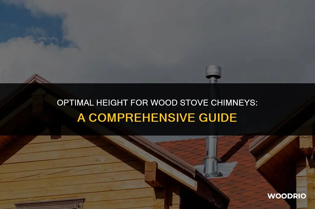 how high does a wood stove chimney need to be
