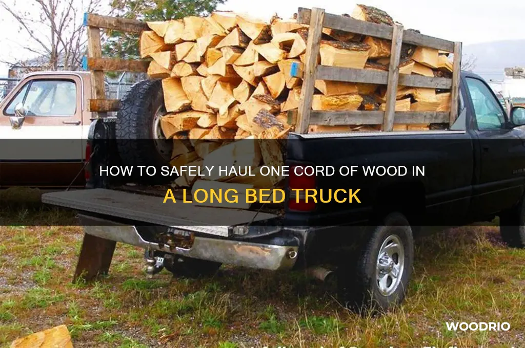 how high one cord of wood in long bed truck
