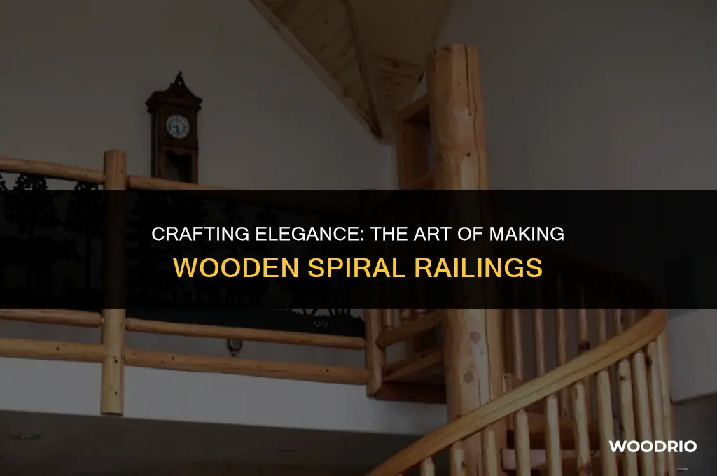 how is a wooden spiral railing made