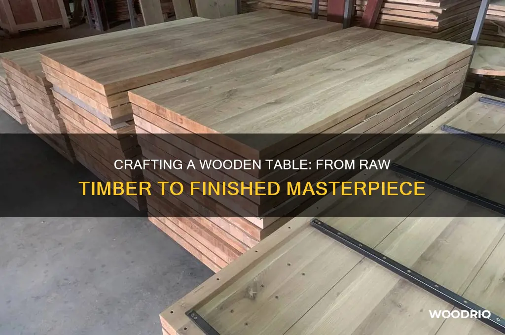 how is a wooden table manufactured