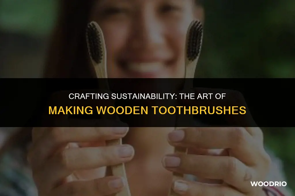 how is a wooden tootbrush made