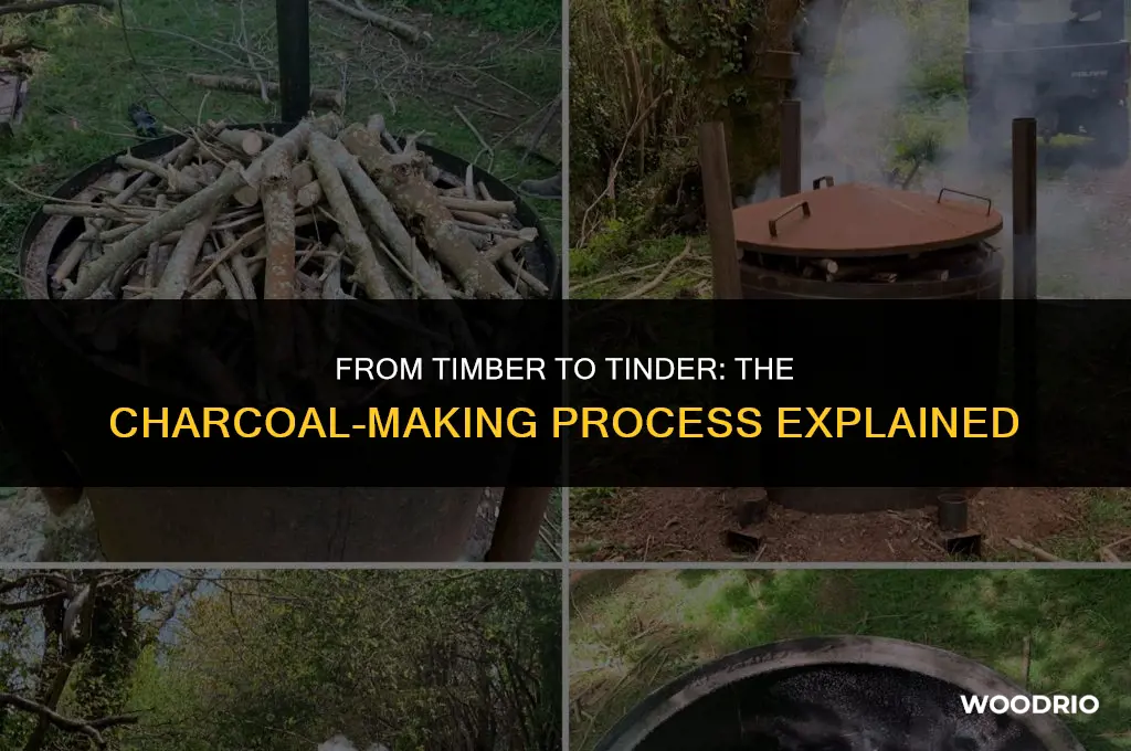 how is charcoal made from wood