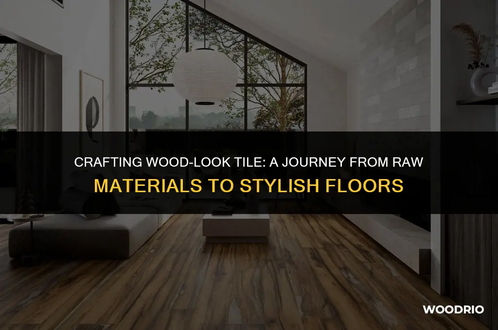 how is wood look tile made
