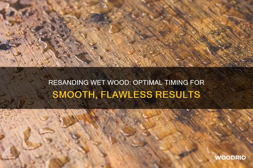 how long after wetting wood to resand