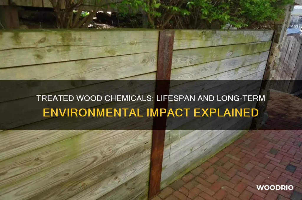 how long are the chemicals in treated wood