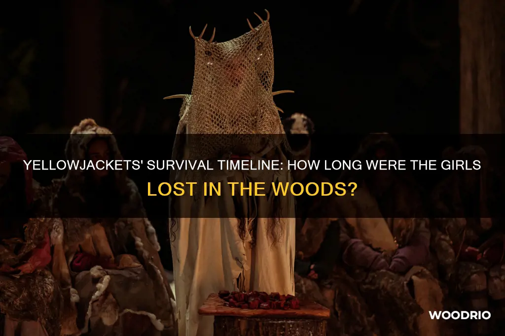 how long are the girls in the woods in yellowjackets