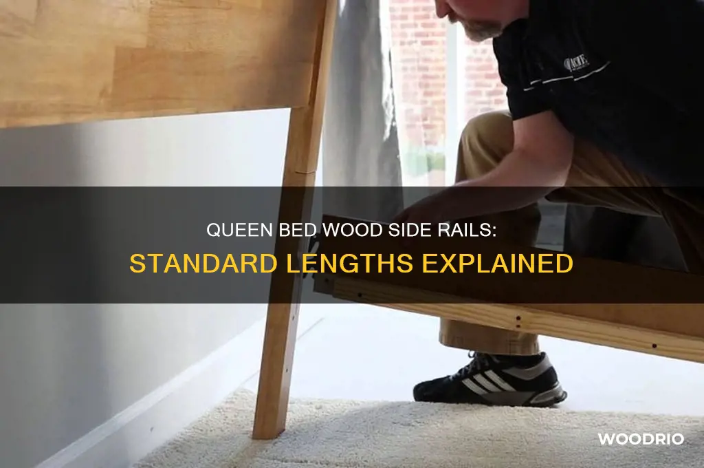 how long are wood side rails for a queen