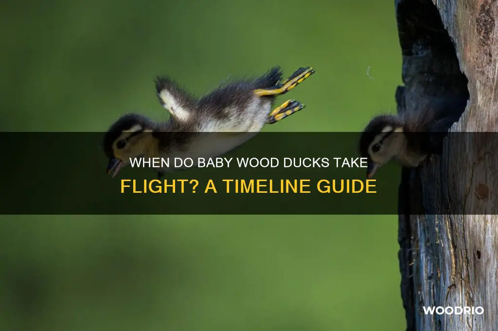 how long before baby wood ducks fly