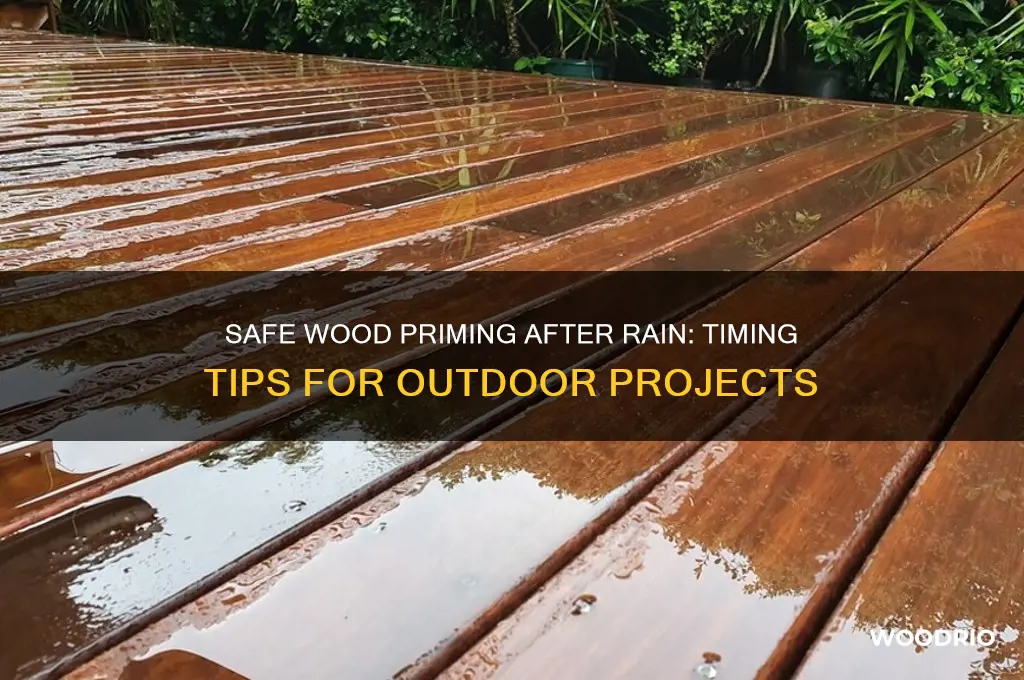 how long before rain is safe to prime wood outdoors