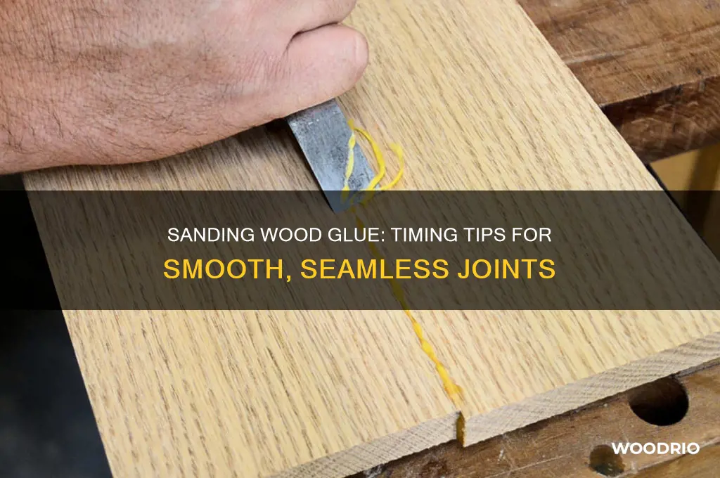 how long before sanding wood glue