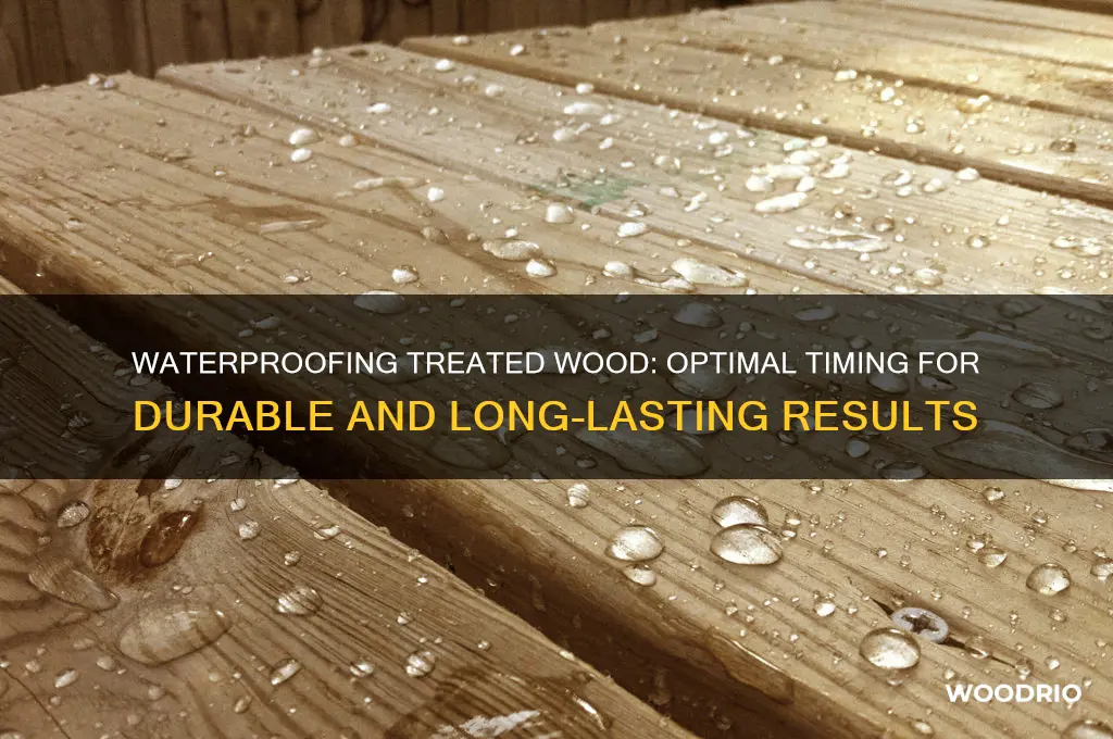 how long before waterproofing treated wood