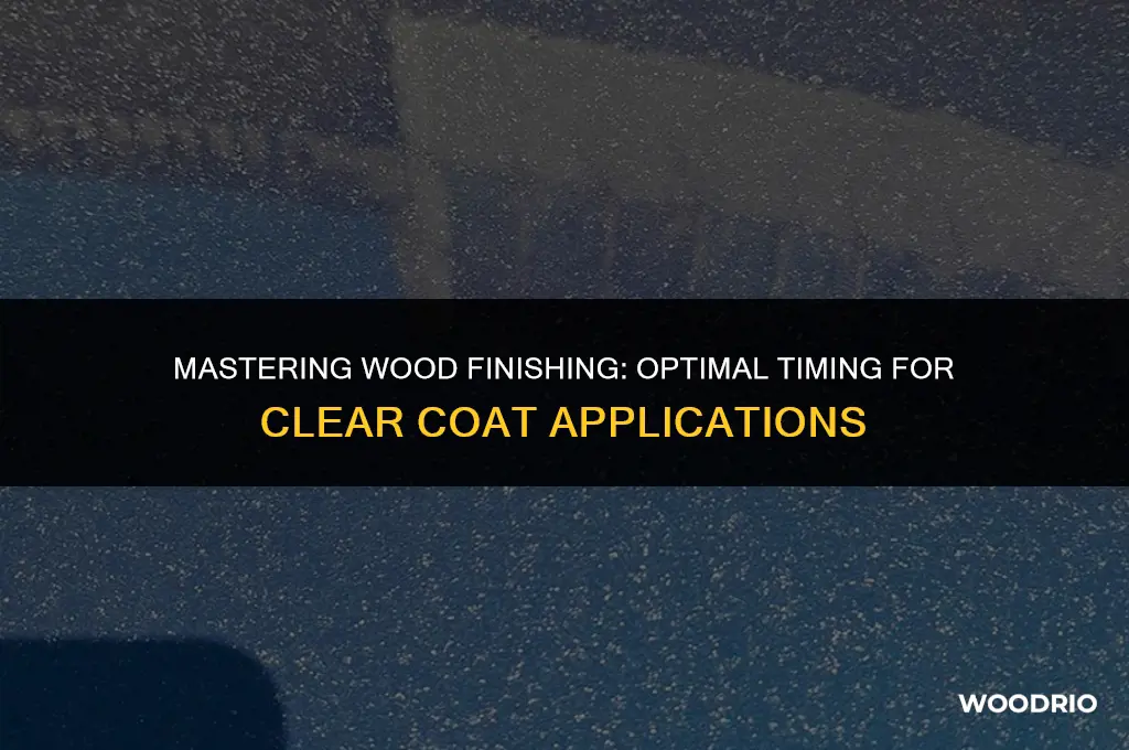 how long between clear coats on wood