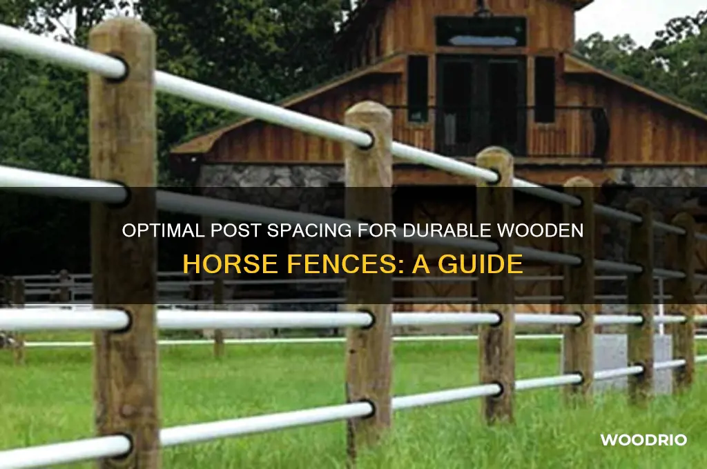 how long between posts on wooden horse fence