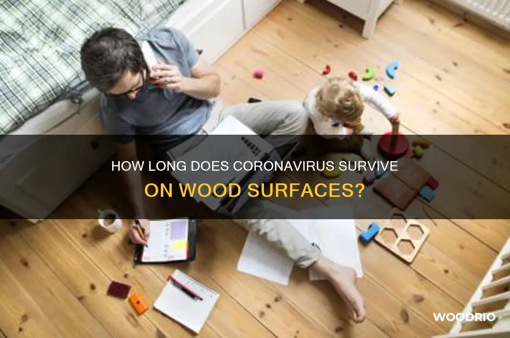 how long corona virus stays on wood