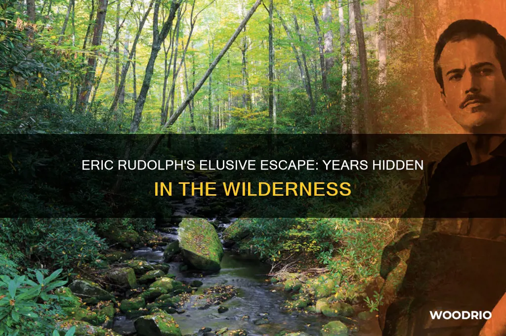 how long did eric rudolph hide in the woods