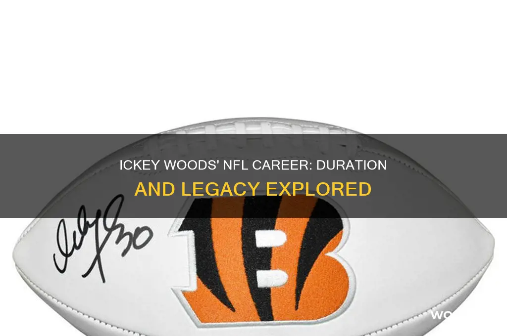 how long did ickey woods play football