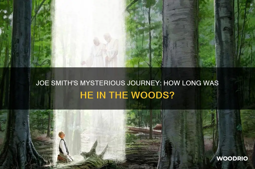 how long did joe smith go into the woods