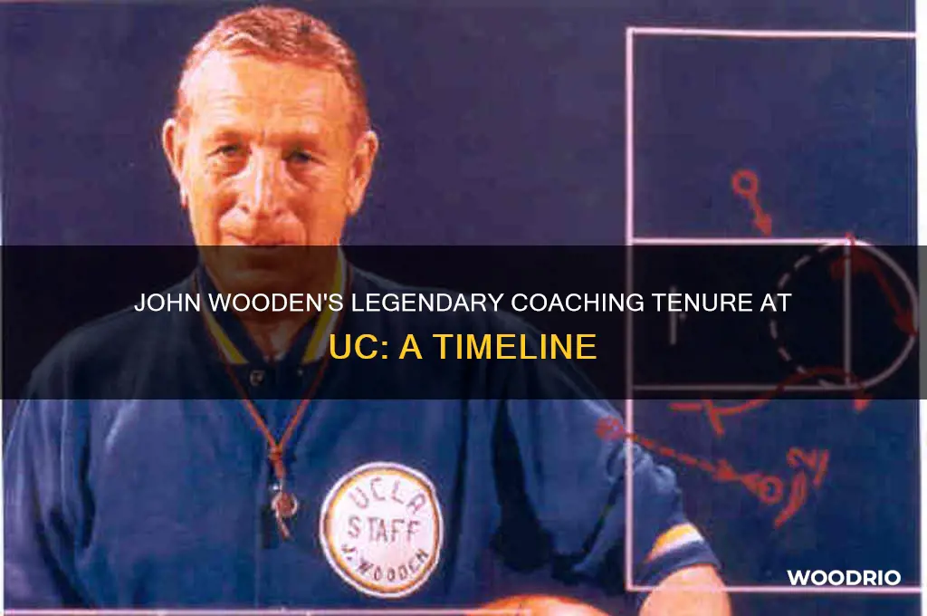 how long did john wooden coach at uc