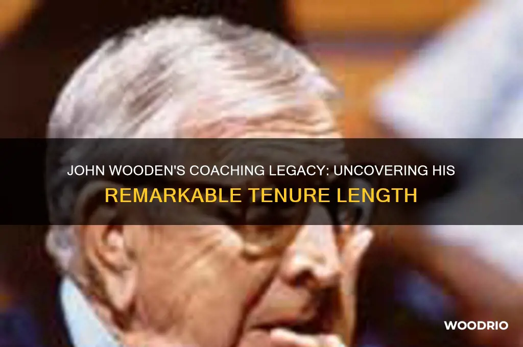 how long did john wooden coach