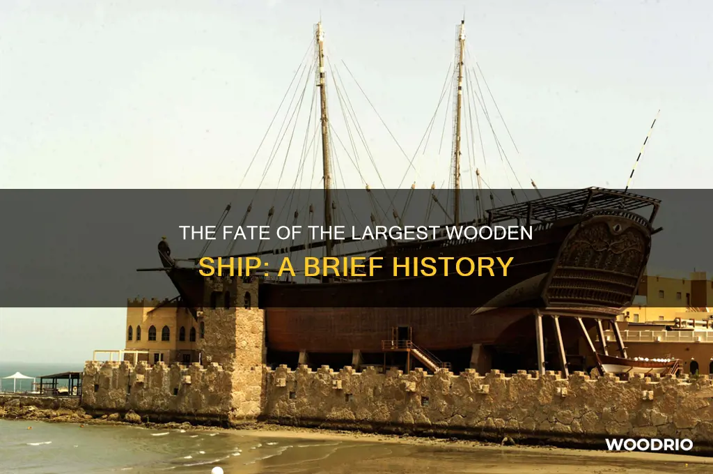 how long did the biggest wooden ship ever built last