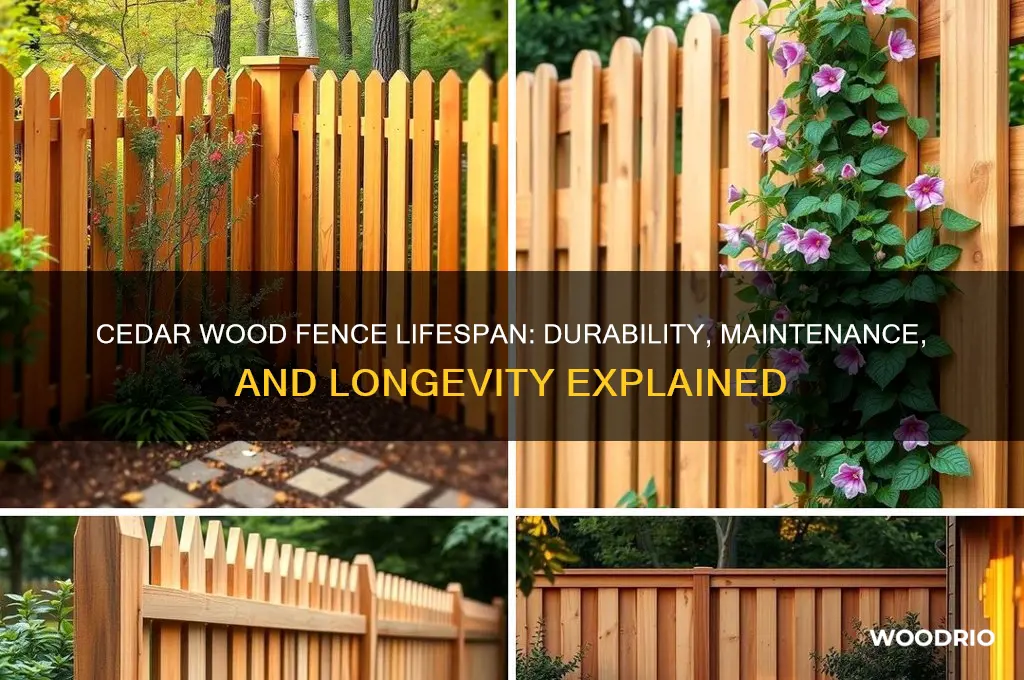 how long do cedar wood fences last