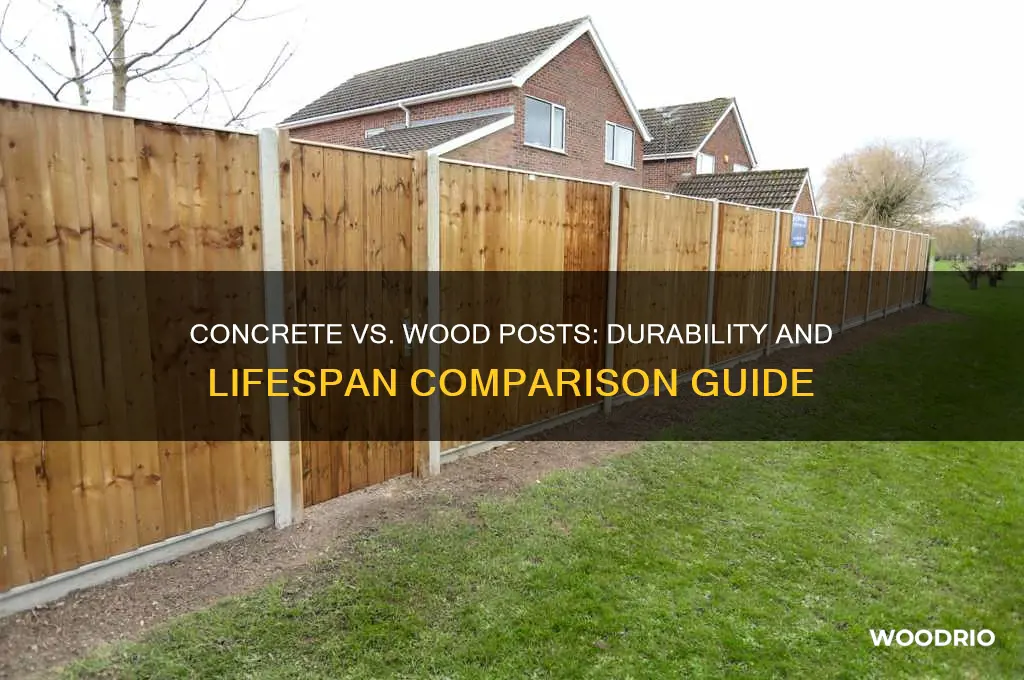 how long do concrete posts last compared to wood posts