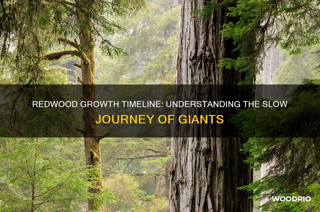 how long do red wood trees take to grow