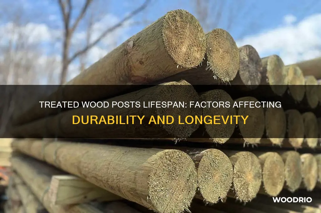 how long do treated wood posts last